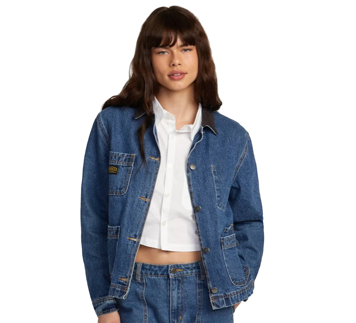 RVCA RECESSION DENIM CHORE COAT