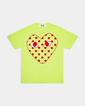 T275 POLKA DOT HEART / GREEN