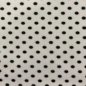 White Black Mini Polka Dot Poly Cotton Fabric