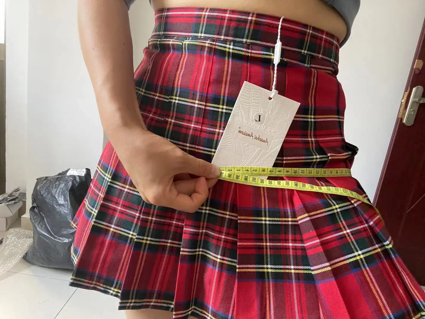 Wjczt New Harajuku Tartan Pink Women Skirt Sexy Plaid Pleated Skirts Mini Dance Skirt Side Button High Waist School Skirts Female